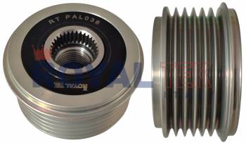 POLEA ALTERNADOR ROYALTEK FIAT DUCATO 2.0 2.3 JTD / FORD FIESTA 1.4 TDCI / PEUGEOT 206 2.0 / 406 2.2 / 607 2.0 / 806 2.0 / 807 2.0 / EXPERT 2.0 / SUZUKI VITARA 2.0 TDI / DIAMETRO INTERNO 54.5 / DIAMETRO EXTERNO 59 / ALTURA 32.7 / 6 CANALES --- OEM 2548543 F00M061023 2602877 593527 F22960313 F2296037 9949627 234149 5437